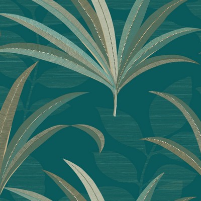 York Wallcovering El Morocco Palm Wallpaper Blues