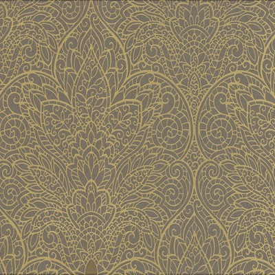 York Wallcovering Paradise Wallpaper gray/metallic gold silver