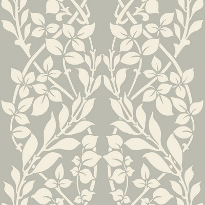 York Wallcovering Botanica Wallpaper metallic gray/off white