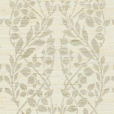 York Wallcovering Botanica Organic Wallpaper silver metallic/green