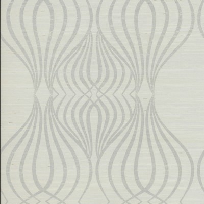 York Wallcovering Eden Sisal Wallpaper gray/white/metallic