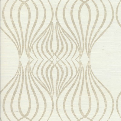 York Wallcovering Eden Sisal Wallpaper brown/white/metallic