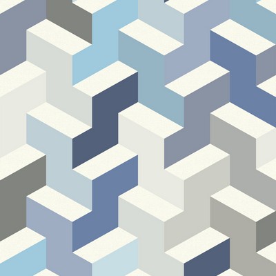York Wallcovering The Right Angle Wallpaper - Blue Blues
