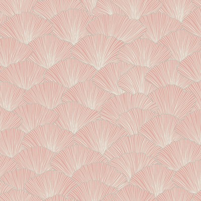 York Wallcovering Luminous Ginkgo Wallpaper Coral