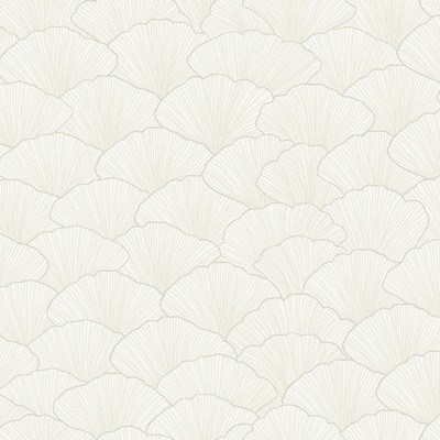 York Wallcovering Luminous Ginkgo Wallpaper White/Cream