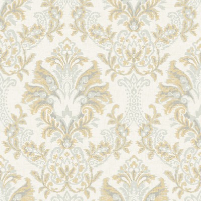 York Wallcovering Bold Brocade Wallpaper Yellow
