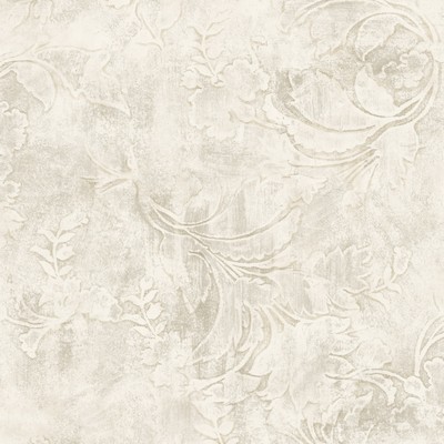 York Wallcovering Entablature Scroll Wallpaper Cream