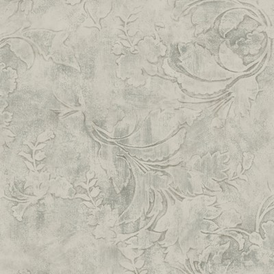 York Wallcovering Entablature Scroll Wallpaper Gray