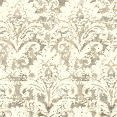 York Wallcovering Batik Damask Wallpaper Tan