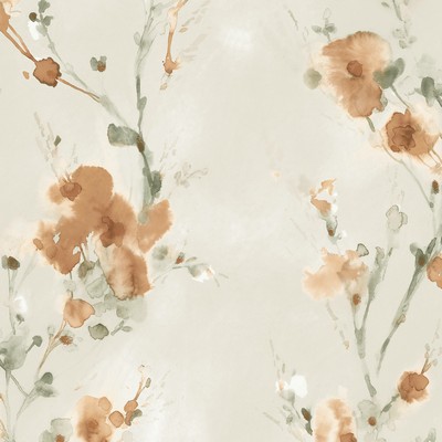 York Wallcovering Charm Wallpaper Blaze,Beiges,Oranges,Greens