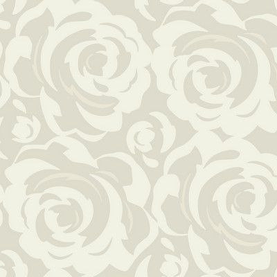 York Wallcovering Lavish Wallpaper White on Grey,White/Off Whites,Metallics