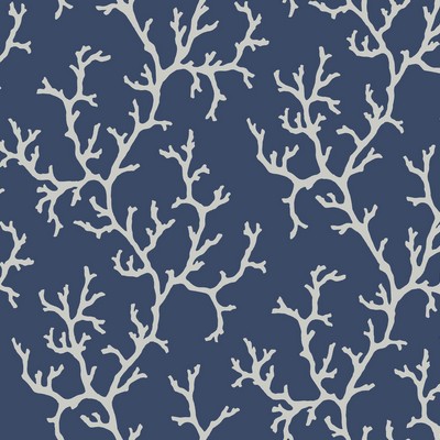 York Wallcovering Coral Island Wallpaper Navy
