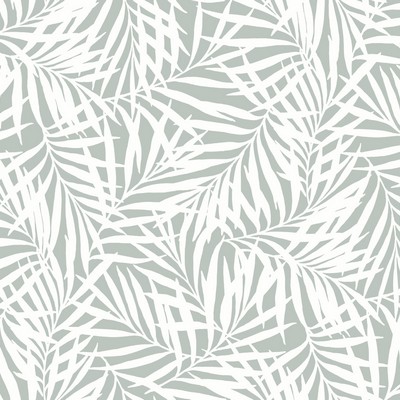 York Wallcovering Oahu Fronds Wallpaper Light Green/White