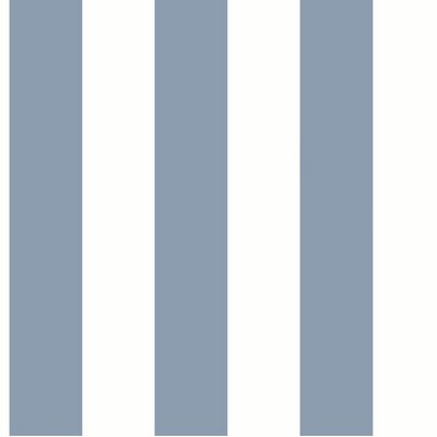 York Wallcovering Awning Stripe Wallpaper Blue