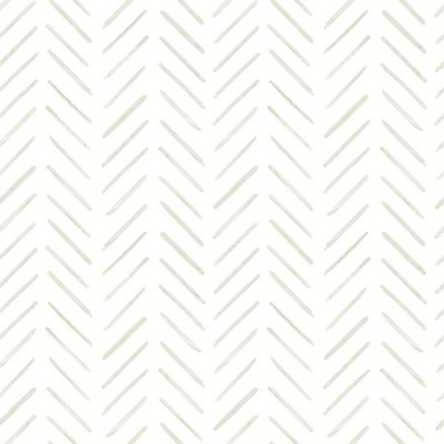 York Wallcovering Painted Herringbone Wallpaper Off White