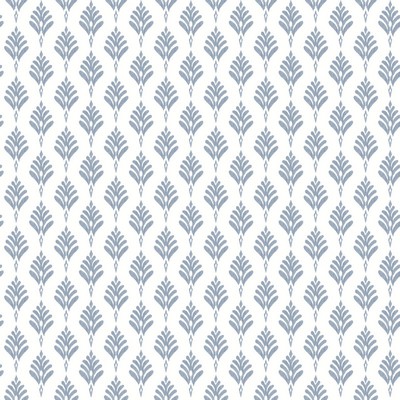 York Wallcovering French Scallop Wallpaper Blue