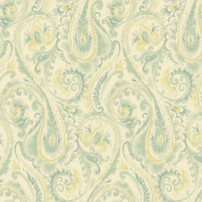 York Wallcovering Lyrical Wallpaper beige, teal, aquamarine, grennish yellow
