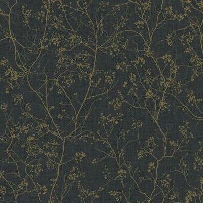 York Wallcovering Luminous Branches Wallpaper Black/Gold
