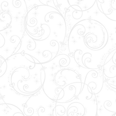 York Wallcovering Disney Princess Perfect Scroll Wallpaper White/Glitter