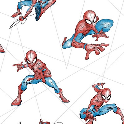 York Wallcovering Spider-Man Fracture Wallpaper Red/Blue/Gray