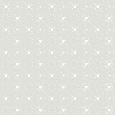 York Wallcovering Disney Mickey Mouse Argyle Wallpaper Gray