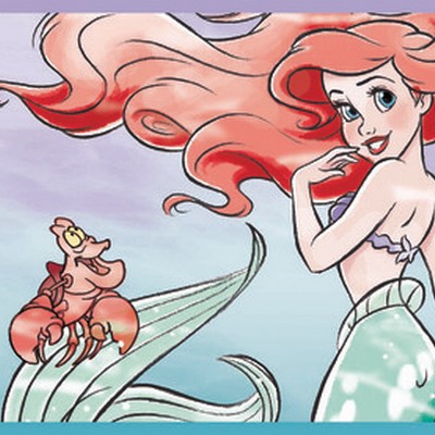 York Wallcovering Disney The Little Mermaid Ariel & Friends Border Wallpaper Border Purple/Red/Green
