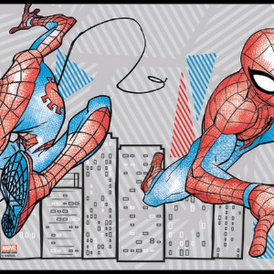 York Wallcovering Spider-Man Fracture Border Wallpaper Border Red/Gray/Blue