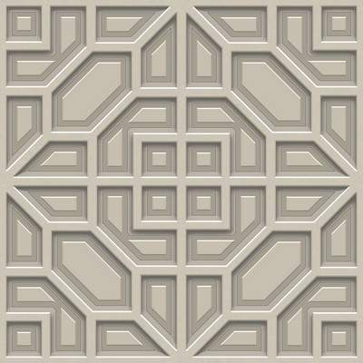 York Wallcovering Asian Lattice Wallpaper Taupe