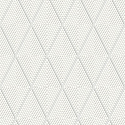 York Wallcovering Conduit Diamond Wallpaper White