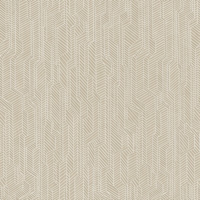 York Wallcovering Metropolis Geometric Wallpaper Tan