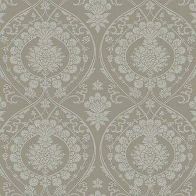 York Wallcovering Imperial Damask Wallpaper Beige/Silver