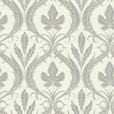 York Wallcovering Adirondack Damask Wallpaper Gray/Beige