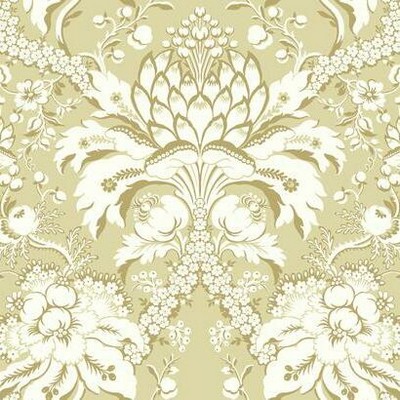 York Wallcovering French Artichoke Dam Wallpaper Yellow