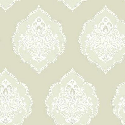 York Wallcovering Signet Medallion Dam Wallpaper Beige