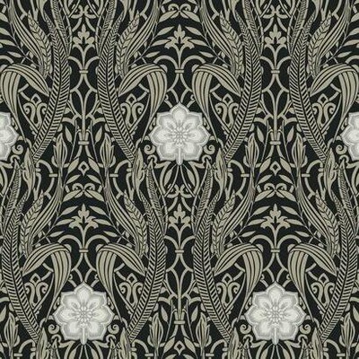 York Wallcovering Gatsby Damask Wallpaper Black