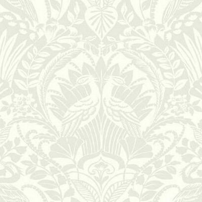 York Wallcovering Egret Damask Wallpaper Taupe