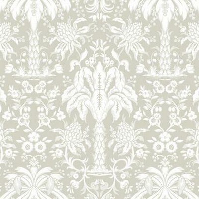 York Wallcovering Palmetto Palm Damask Wallpaper Beige