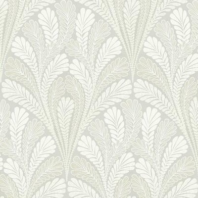 York Wallcovering Shell Damask Wallpaper Gray