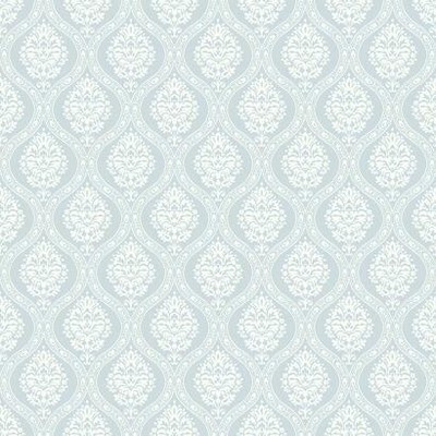 York Wallcovering Petite Ogee Wallpaper Blue