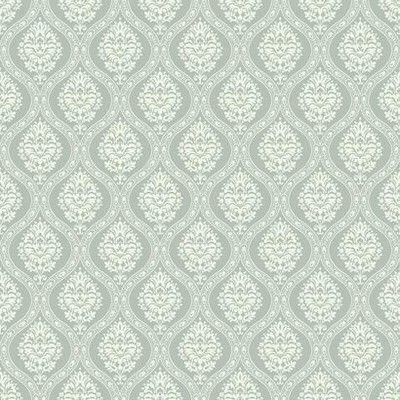 York Wallcovering Petite Ogee Wallpaper Green