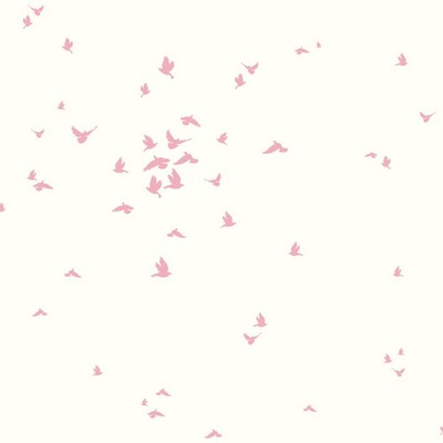 York Wallcovering DwellStudio Baby & Kids Fable Bird                                         Pinks /White/Off Whites  