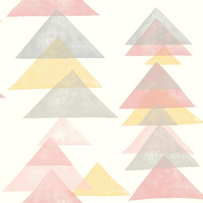 York Wallcovering DwellStudio Baby & Kids Triangles                                          Pinks /Yellows /Blacks  