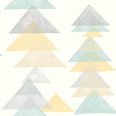 York Wallcovering DwellStudio Baby & Kids Triangles                                          Blues /Yellows /Beiges  