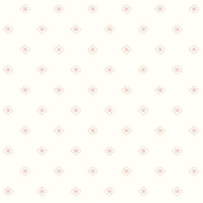 York Wallcovering DwellStudio Baby & Kids Quatrefoil                                         Pinks /White/Off Whites  