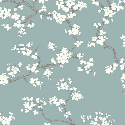 York Wallcovering Branches Wallpaper Blue