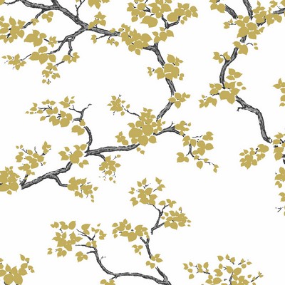 York Wallcovering Branches Wallpaper Gold