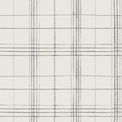 York Wallcovering Farmhouse Plaid Wallpaper Beige/Gray