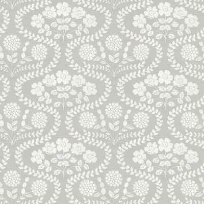 York Wallcovering Folksy Floral Wallpaper Beige/White
