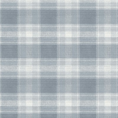York Wallcovering Woven Buffalo Check Wallpaper Blue
