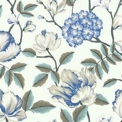 York Wallcovering Morning Garden Wallpaper White